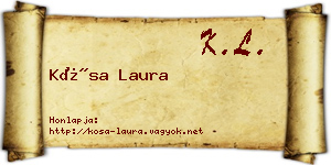 Kósa Laura névjegykártya